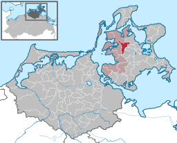 Läget för kommunen Kluis i Landkreis Vorpommern-Rügen