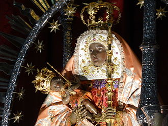 La Virgen de Candelaria, Patron of the Canary Islands La Virgen de Candelaria, en Tenerife, Patrona de las Islas Canarias, Espana.JPG