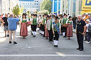 Deutsch: Blasmusikverein Hofstetten-Grünau beim Erntedankumzug beim Landhausfest 2022 in St. Pölten anlässlich 100 Jahre Niederösterreich