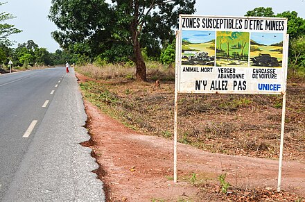Land mines were widely used in the Casamance conflict between separatist rebels and the central government.