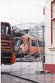 The 06:15 from Glasgow on 11 July 1995, having travelled the length of the concourse and crashing through a shop to the main street beyond