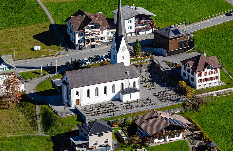 File:Laterns Pfarrkirche Friedhof Schrägluftbild.jpg