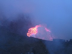 Lava lake at Mount Nyiragongo