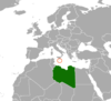 Location map for Libya and Malta.