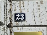 das Hausnummernschild des Hauses Lindenstraße 23 in Fulda