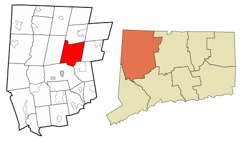 Location within Litchfield County, Connecticut