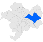 Posizione del comune sulla mappa della provincia