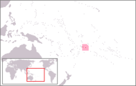 Amerikan Samoası'nın yerini gösteren bir harita
