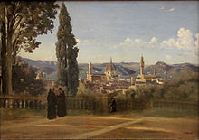 Vue de Florence depuis le jardin de Boboli (vers 1835-1840), Paris, musée du Louvre.