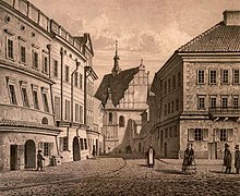 Lublin Old Town in 1860 Lublin kosciol dominikanow ul zlota.jpg