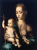 Луїс де Моралес, Іспанія. «Мадонна з веретеном», 1570-і, деревина, олійні фарби