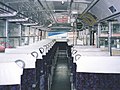 国鉄の貸切兼用車の車内の例（1994年撮影）通常の座席に補助席を設置しただけ 531-4279→M531-84279