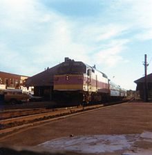 An MBTA train at Framingham in 1977 MBTA train at Framingham 1977.jpg