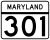 Maryland Rute 301 penanda