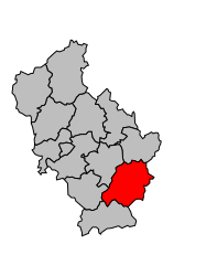 Cantone di Saint-Privat – Mappa