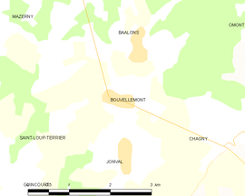 Mapa obce Bouvellemont