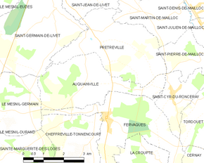 Poziția localității Auquainville
