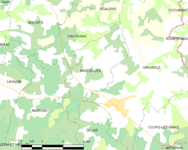 Mapa obce Masseilles