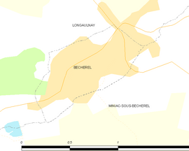 Mapa obce Bécherel