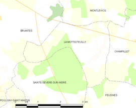 Mapa obce La Motte-Feuilly