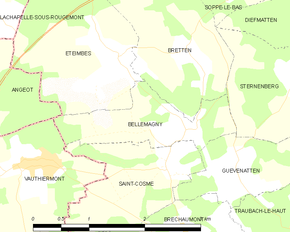 Poziția localității Bellemagny