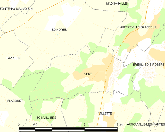 Poziția localității Vert