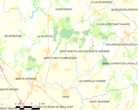 Mapa obce Saint-Juire-Champgillon