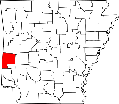 Map of Arkansas highlighting Polk County.svg