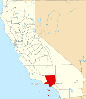 Locatie van Los Angeles County (Los Angeles County)