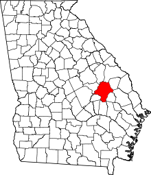 Harta e Emanuel County në Georgia