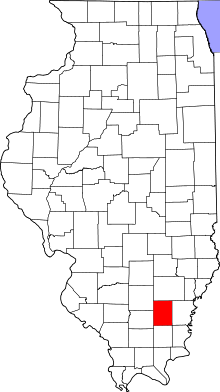 Harta e Hamilton County në Illinois