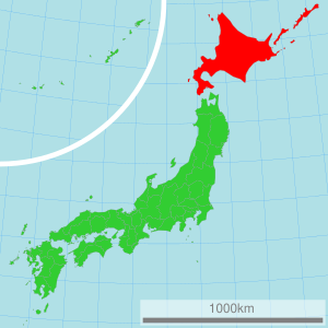 Map of Japan with highlight on 01 Hokkaido prefecture.svg