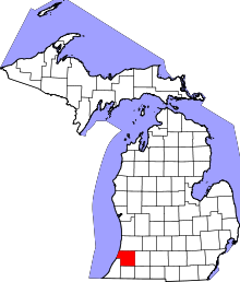 Harta e Van Buren County në Michigan