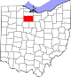Map of Ohio highlighting Seneca County Map of Ohio highlighting Seneca County.svg