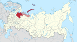 Map of Russia - Arkhangelsk Oblast (Crimea disputed).svg