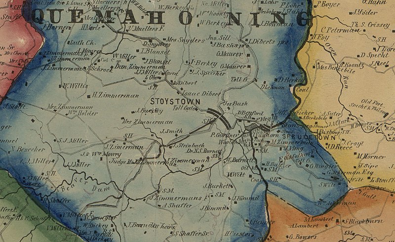 File:Map of Stoystown, Somerset County, Pennsylvania, from 1860 Somerset County Map by Edward L Walker.jpg