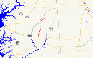 A map of the inland Eastern Shore of Maryland showing major roads. Maryland Route 312 runs from near Hillsboro to Baltimore Corner.