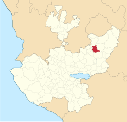 Vị trí của đô thị trong bang Jalisco