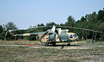 Mi-8T at Cottbus (East Germany) in 1990 (11032006824).jpg
