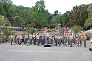 Deutsch: Konzert der Militärmusikkapelle Niederösterreich im Kurpark Baden, davor Aufstellung am Josefsplatz und Marsch durch die Fußgängerzone