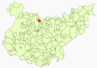 Расположение муниципалитета Мирандилья на карте провинции