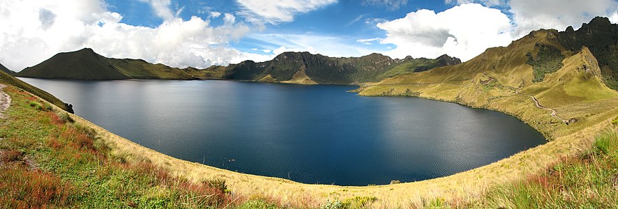 Panaroma taken in Mojanda lake, Ecuador