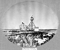 Monomoy Lighthouse, Vineyard Sound, MA, asi 1865