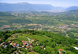 An aerial view of Montchaffrey
