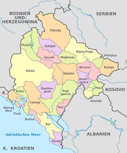 File:Montenegro, administrative divisions - de - colored 2018.svg