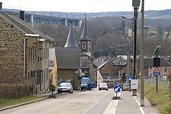 The village of Moresnet with the viaduct in the background