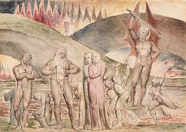 Illusztráció az Isteni színjátékhoz, William Blake, 1827.