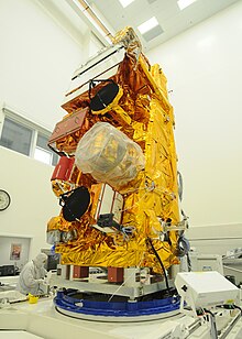 Suomi NPP in the cleanroom before launch NPP satellite in cleanroom.jpg