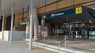 Bahnsteig der Station Canberra
