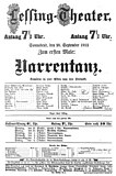 Анонс премьеры Танца сумасшедших, Берлин 28 сентября 1912.